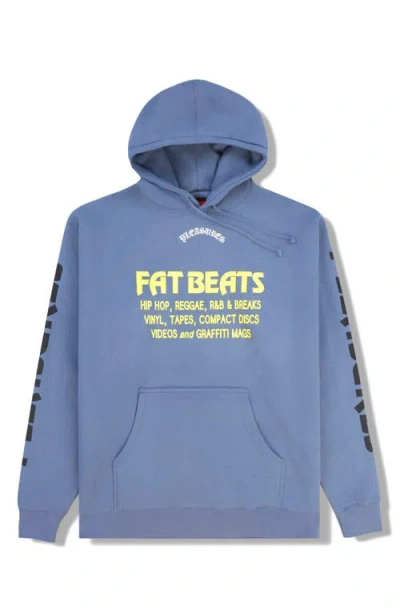 Pleasures Sections Graphic Hoodie In Storm Blue