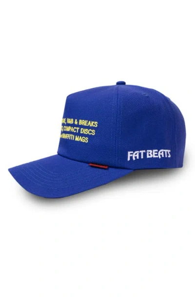 Pleasures Sections Snapback Baseball Cap In Royal