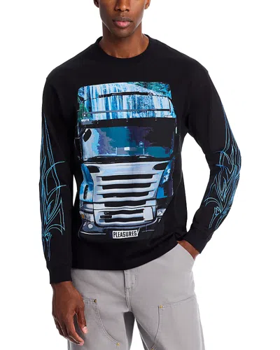 PLEASURES SEMI HEAVYWEIGHT GRAPHIC LONG SLEEVE TEE