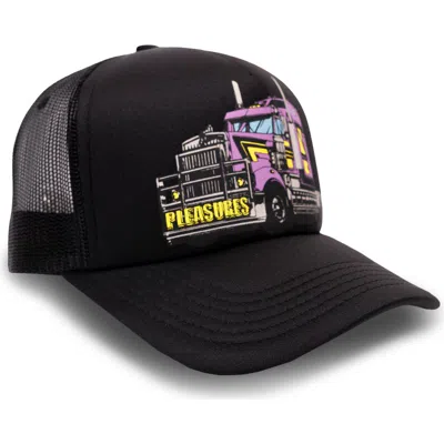 Pleasures Semi Trucker Hat In Black