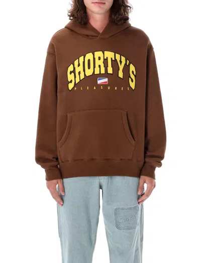 Pleasures Shortys Hoodie In Brown
