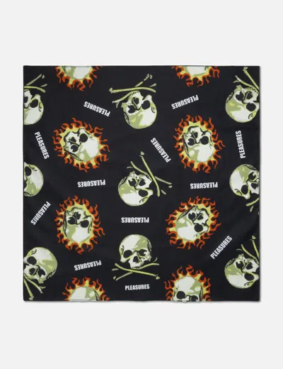 Pleasures Skull Bandana In Blue