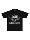 Pleasures Tradition Cotton Graphic Polo In Black