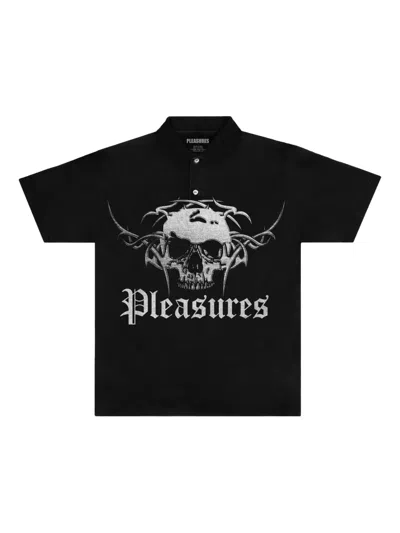PLEASURES SKULL GRAPHIC POLO SHIRT