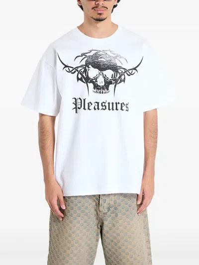 Pleasures Skull-graphic T-shirt In White