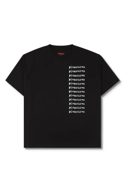 Pleasures Slip Pocket Logo Graphic T-shirt In Black