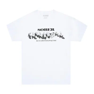 Pre-owned Pleasures Sober T-shirt 'white' | Men's Size L