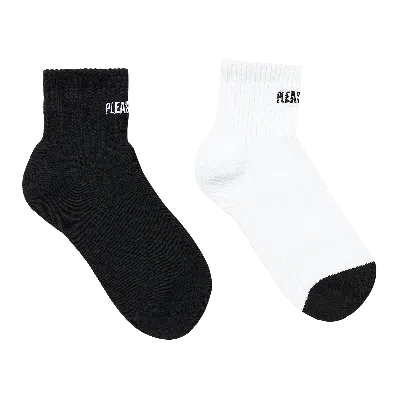 Pre-owned Pleasures Socks (2 Pack) 'black/white'