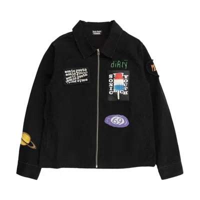Pre-owned Pleasures Sonic Youth Work Jacket 'black'