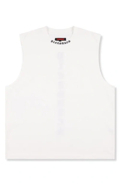 Pleasures Sorrow Cotton Muscle T-shirt In White
