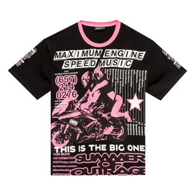 Pre-owned Pleasures Speed Music Heavyweight Shirt 'black'