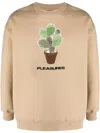 Pleasures Spike Embroidery Rib-trimmed Sweatshirt In Neutrals