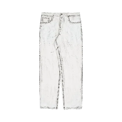 Pre-owned Pleasures Splice Workpant 'white'
