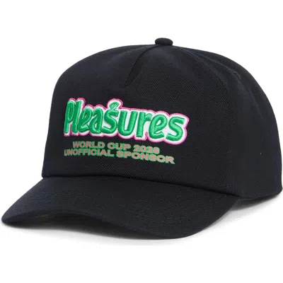 Pleasures Sponsor Wool Blend Snapback Baseball Cap In Black