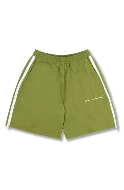 Pleasures Sport Shorts In Olive