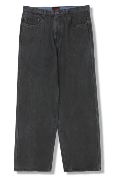 Pleasures Spray Formula Baggy Jeans In Gray