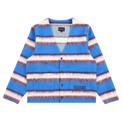 Pre-owned Pleasures Stack Cardigan 'blue'