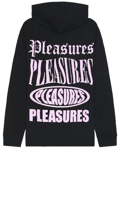 Pleasures Stack Hoodie In 黑色