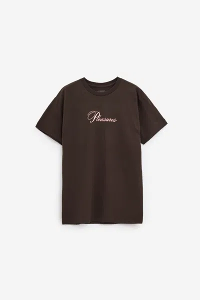 Pleasures Stack T-shirt In Brown