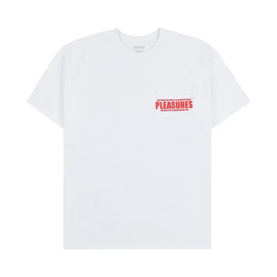 Pre-owned Pleasures Staff Pocket T-shirt 'white'