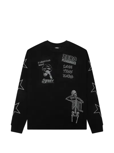 Pleasures Star Graphic Long Sleeve T-shirt In Black