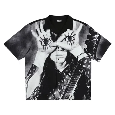 Pre-owned Pleasures Star Power Camp Collar Shirt 'black'
