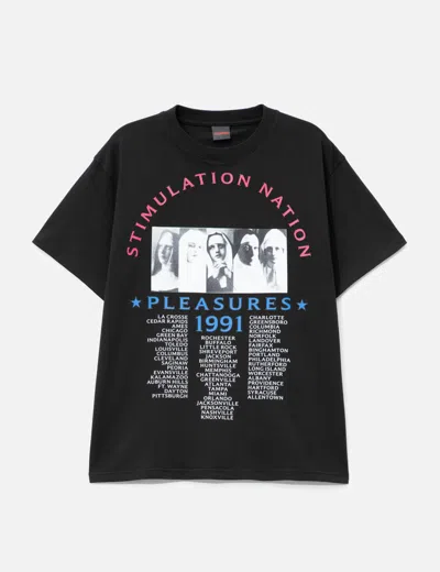 Pleasures Stimulation Nation Graphic-print T-shirt In Blue
