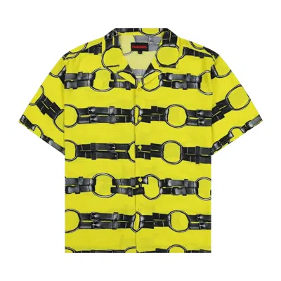 Pre-owned Pleasures Straps Button Down 'yellow'