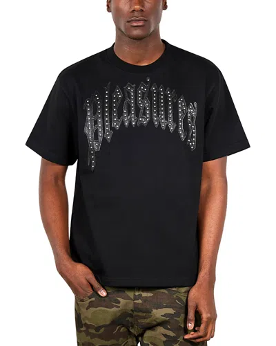 Pleasures Stud Logo Crewneck T-shirt In Black