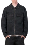 Pleasures Studded Denim Jacket In Black