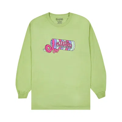 Pre-owned Pleasures Suck Washed Long-sleeve T-shirt 'lime' | Green | Men's Size L