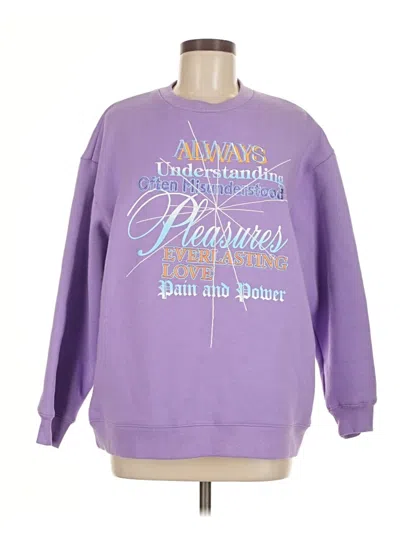 Pre-owned Pleasures Sweatshirt In Purple