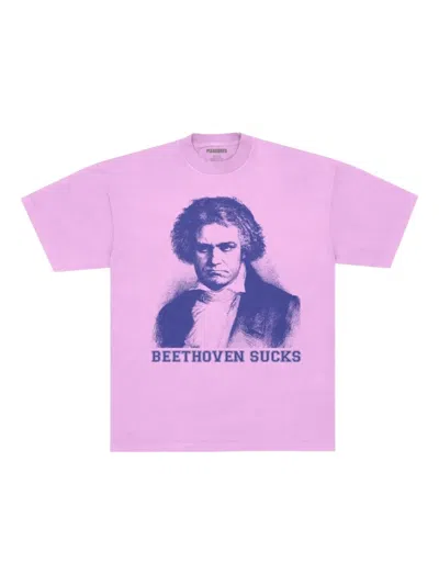 Pleasures Symphony Beethoven-portrait Graphic T-shirt In Pink