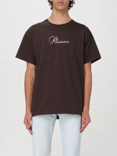 Pleasures T-shirt  Men Color Brown