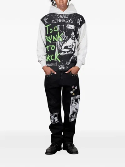 Pleasures Tdtf Fleece Hoodie In Gray