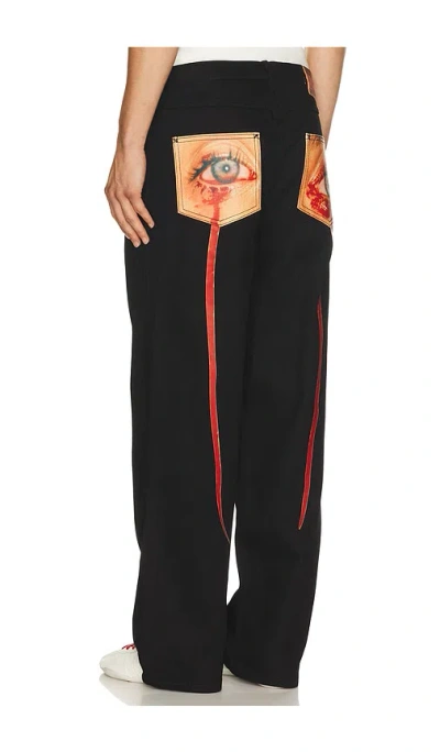 Pleasures Tear Formula Baggy Jeans In Black