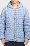 Pleasures Tender Hooded Quilted Puffer Jacket In Blue