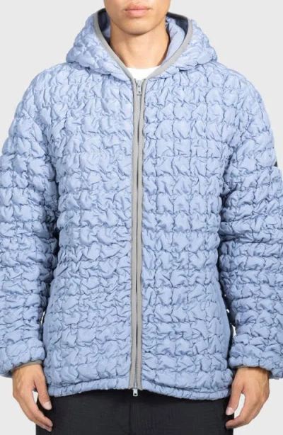 Pleasures Tender Hooded Quilted Puffer Jacket In Blue