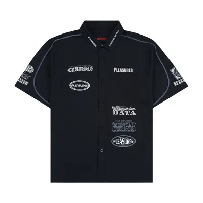 Pre-owned Pleasures Terror Button Up 'black'