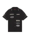 Pleasures Terror Oversize Short Sleeve Button-up Shirt In Black