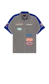 Pleasures Terror Button Up Shirt In Gray