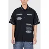 Pleasures Terror Oversize Short Sleeve Button-up Shirt In Black