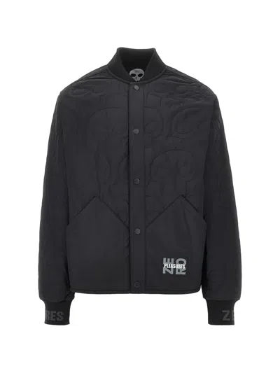Pleasures Thomas Quilted Skull-pattern Jacket In Black