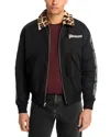 Pleasures Town Polo Jacket With Contrast Collar In Animal Print