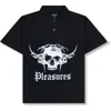 Pleasures Tradition Cotton Graphic Polo In Black