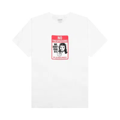 Pre-owned Pleasures Trespass T-shirt 'white' | Men's Size Xxl