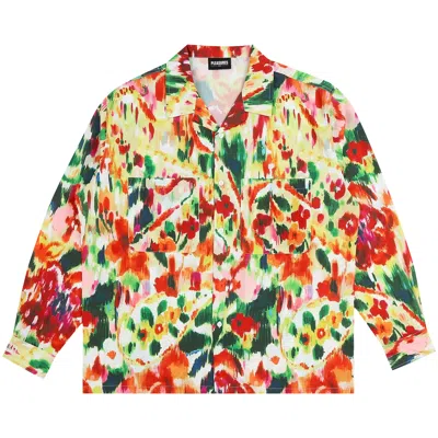 Pre-owned Pleasures Trip Long-sleeve Button Down Shirt 'multicolor' In Multi-color