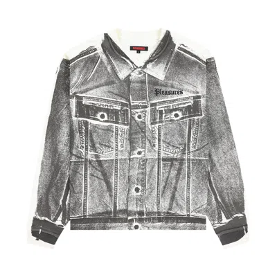 Pre-owned Pleasures Trucker Heavyweight Long-sleeve T-shirt 'bone' | White | Men's Size Xxl