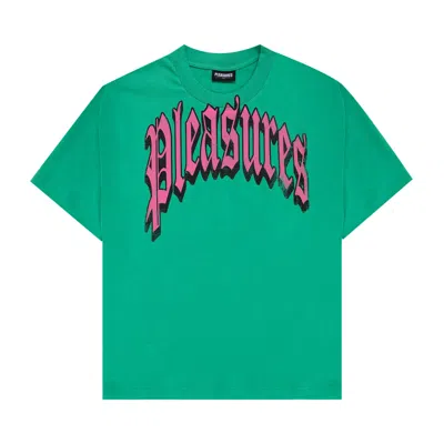 Pre-owned Pleasures Twitch Heavyweight Shirt 'green'
