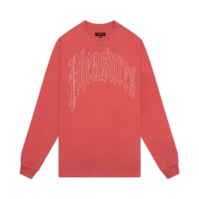 Pre-owned Pleasures Twitch Long-sleeve T-shirt 'fiesta' | Pink | Men's Size L